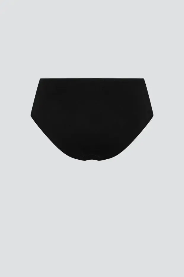 100% Black Organic Cotton Panty by Comazo