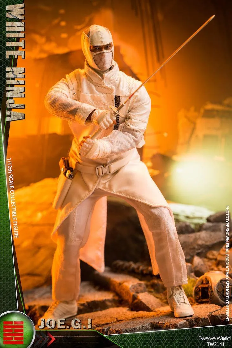 1:12 White Ninja Action Figure