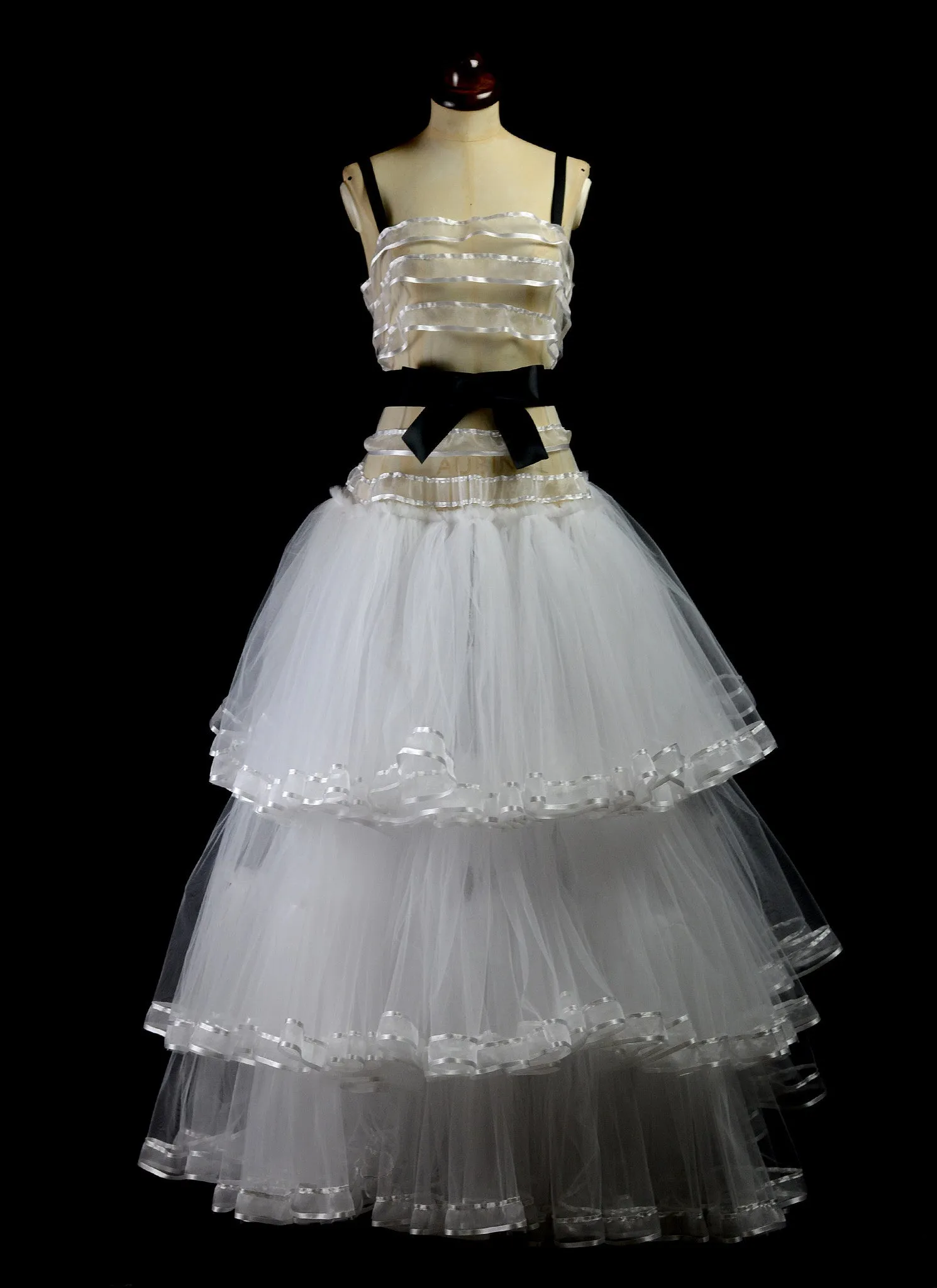 1947 - Tiered Tulle Ball Gown