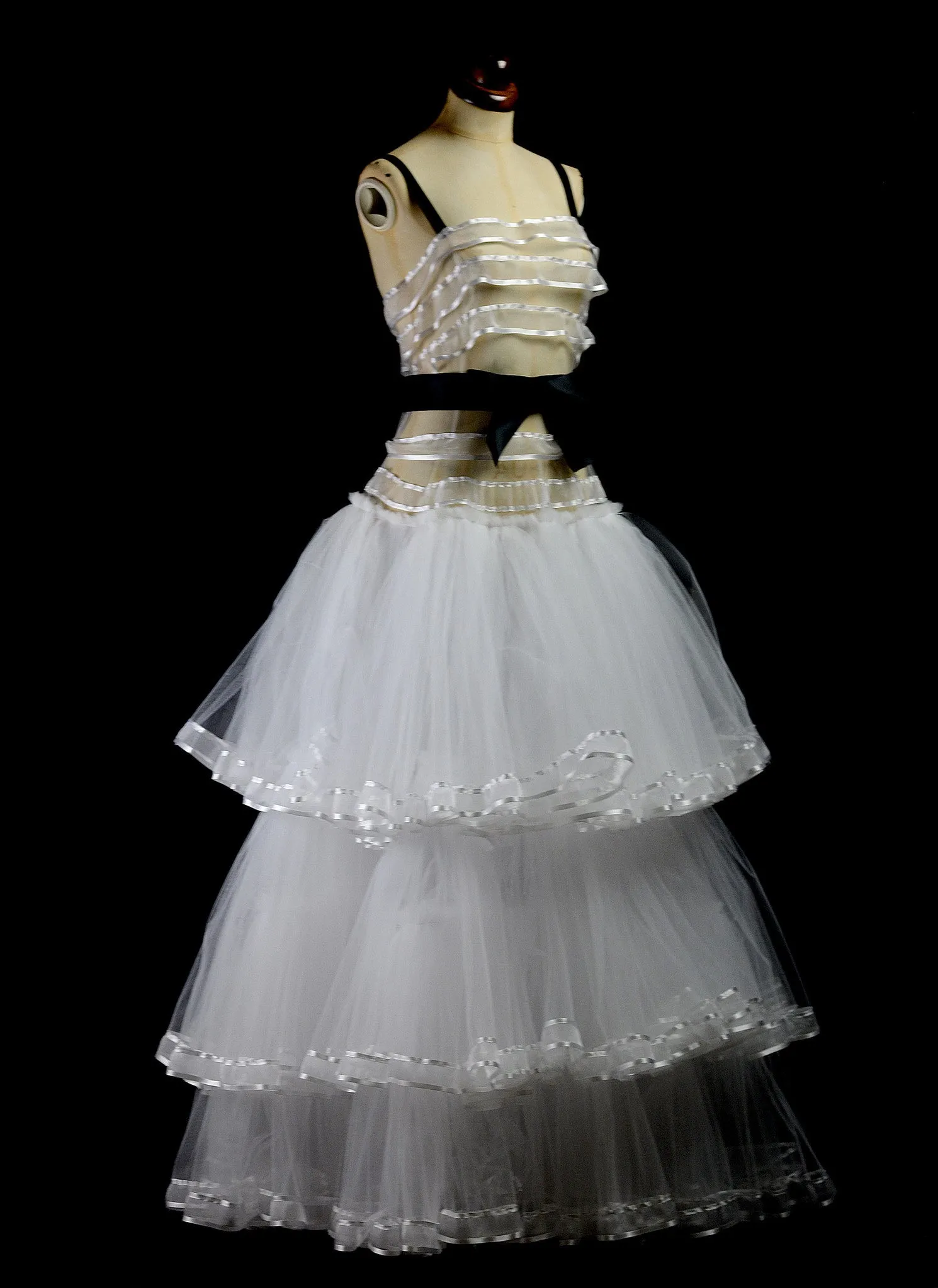 1947 - Tiered Tulle Ball Gown