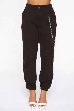 2 Chained Cargo Joggers - Black