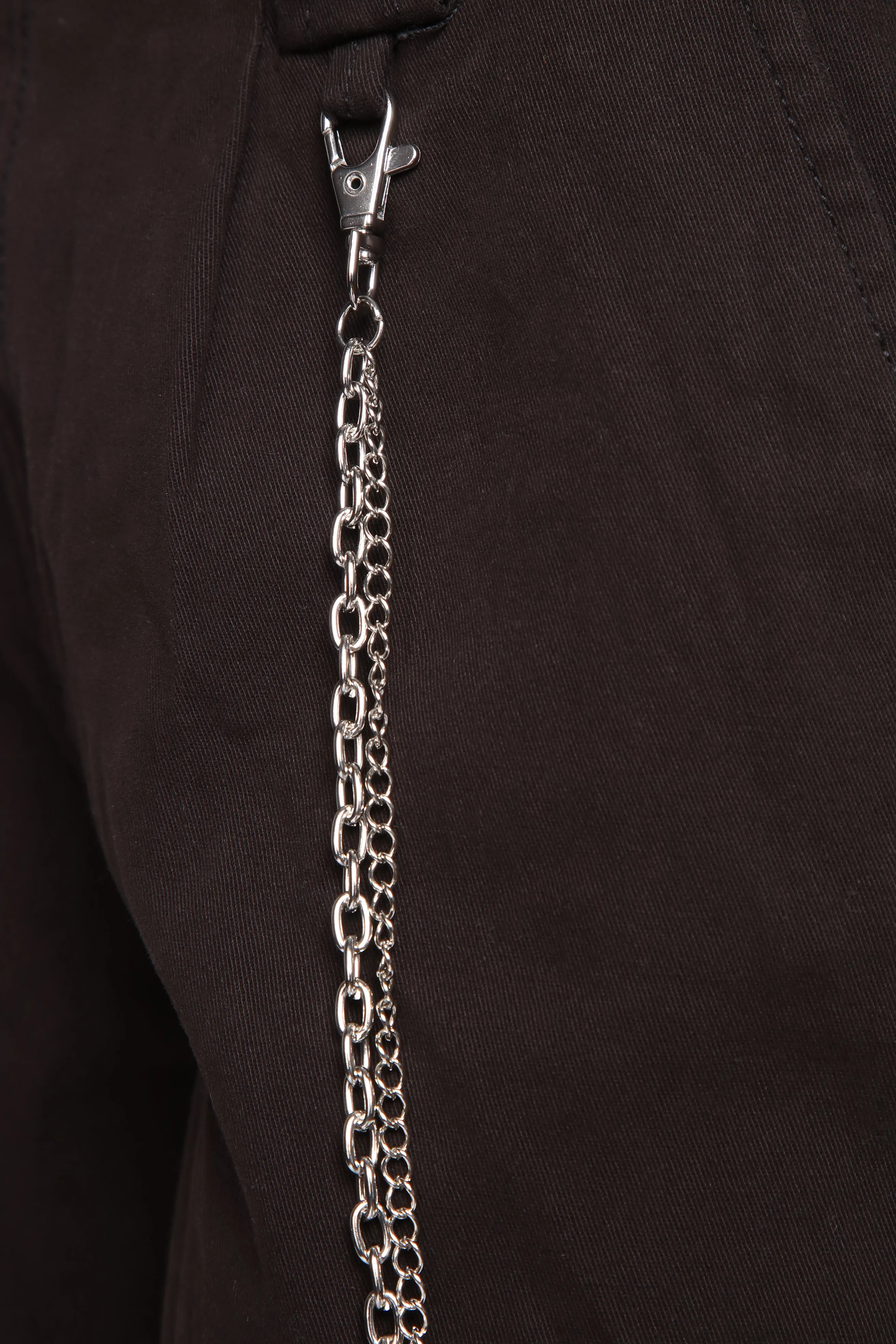 2 Chained Cargo Joggers - Black