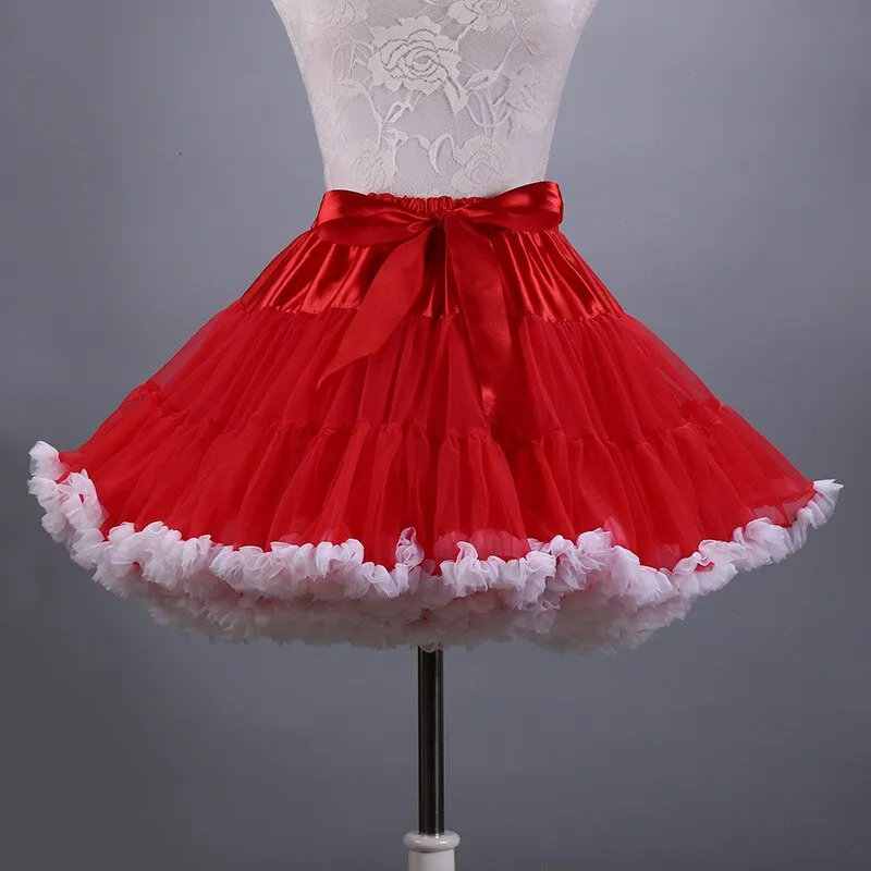 2019 New Adult Short Tulle Pettiskirt Colorful Tutu Skirt Crinoline for Women