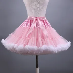 2019 New Adult Short Tulle Pettiskirt Colorful Tutu Skirt Crinoline for Women