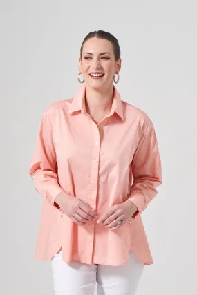 30" Oversized Long Sleeve Shirt Collar Tunic