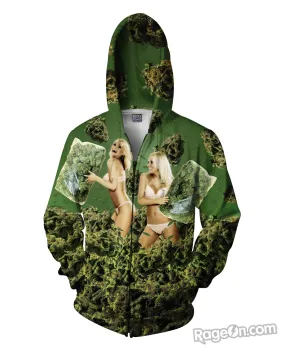 420 Pillow Fight Zip-Up Hoodie