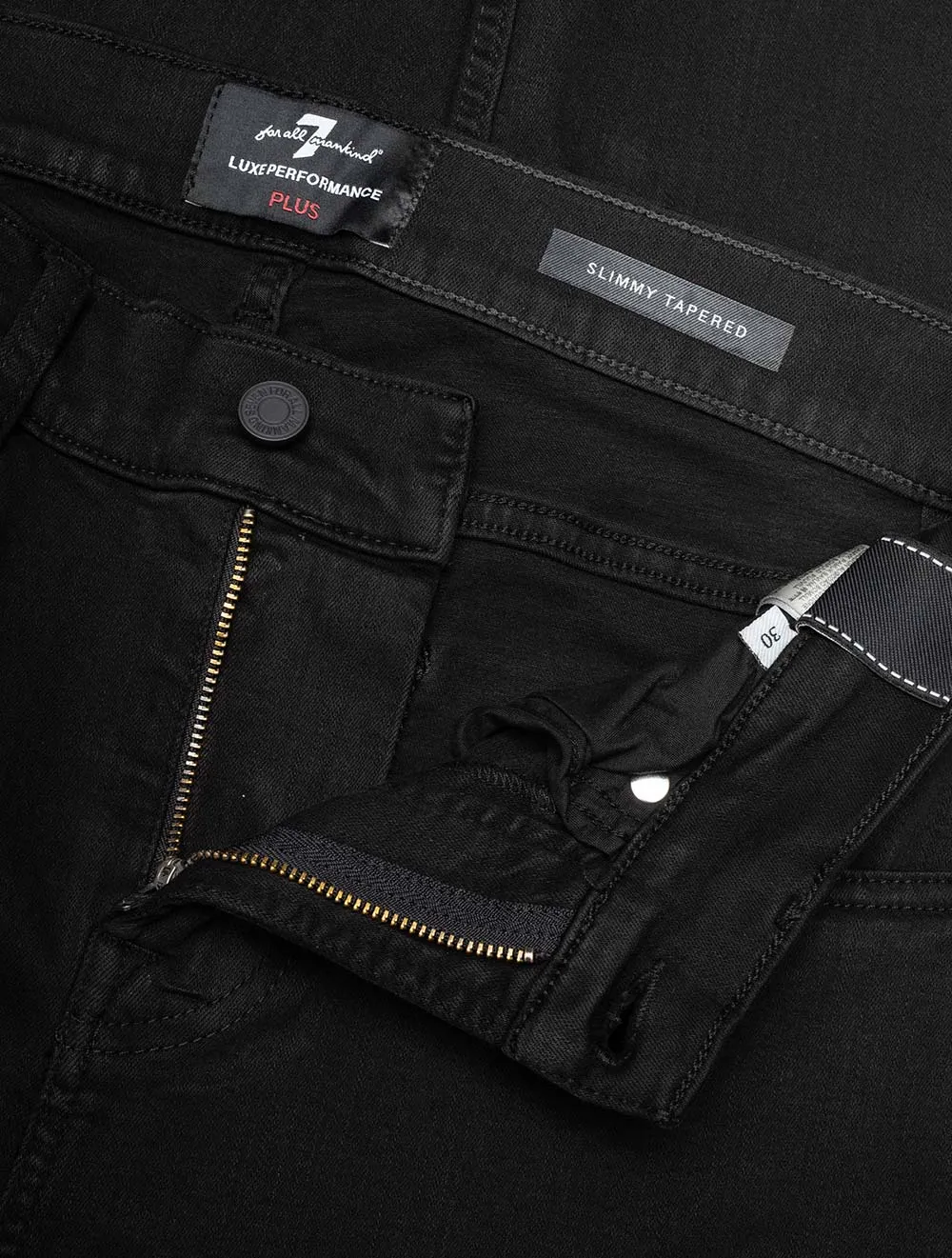 7 OF ALL MANKIND Slimmy Tapered Luxe Performace Jean Black