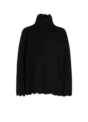 7G RIB TURTLE NECK KNIT