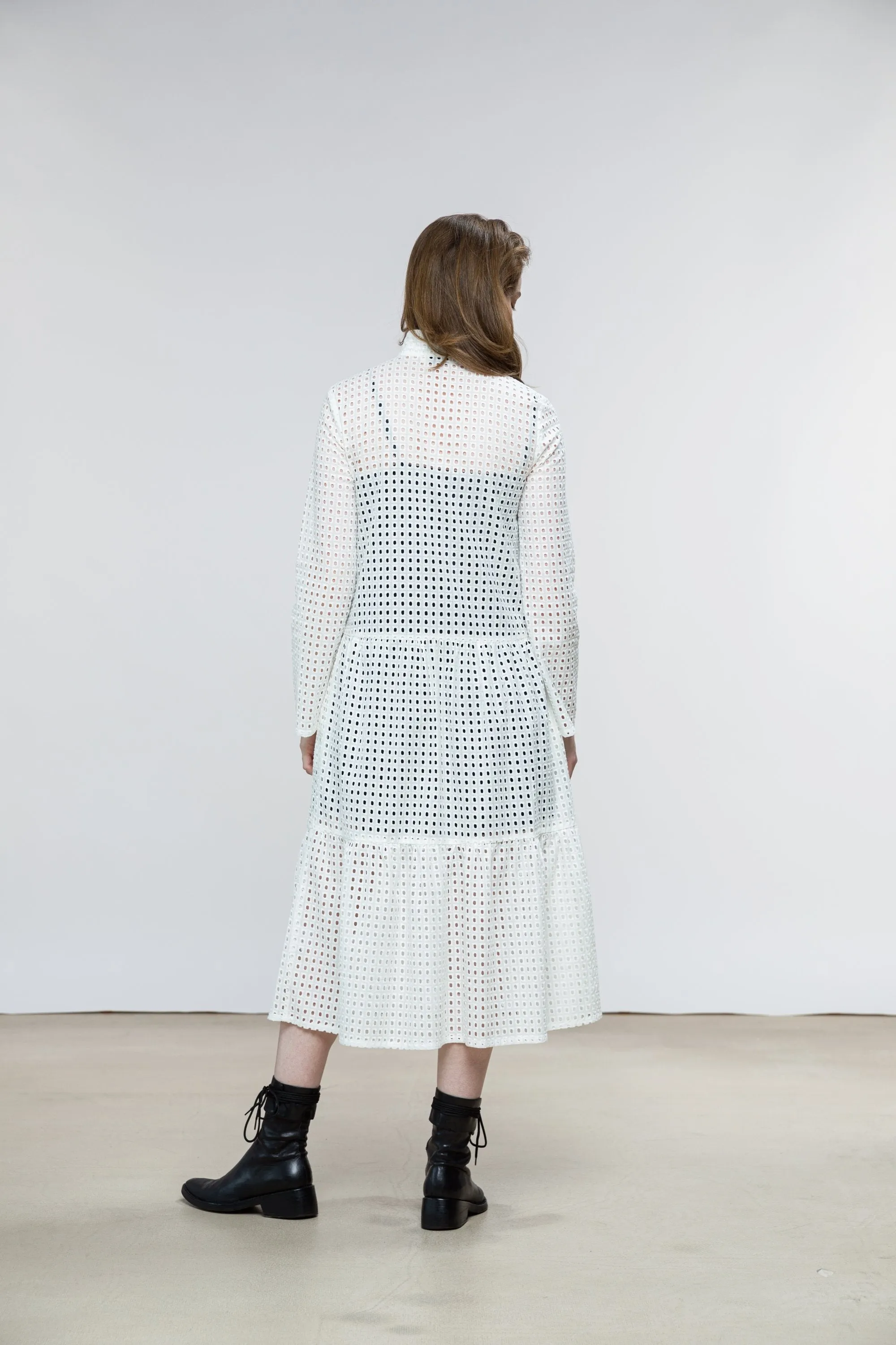 Adri Dress / Vintage White Cotton Eyelet