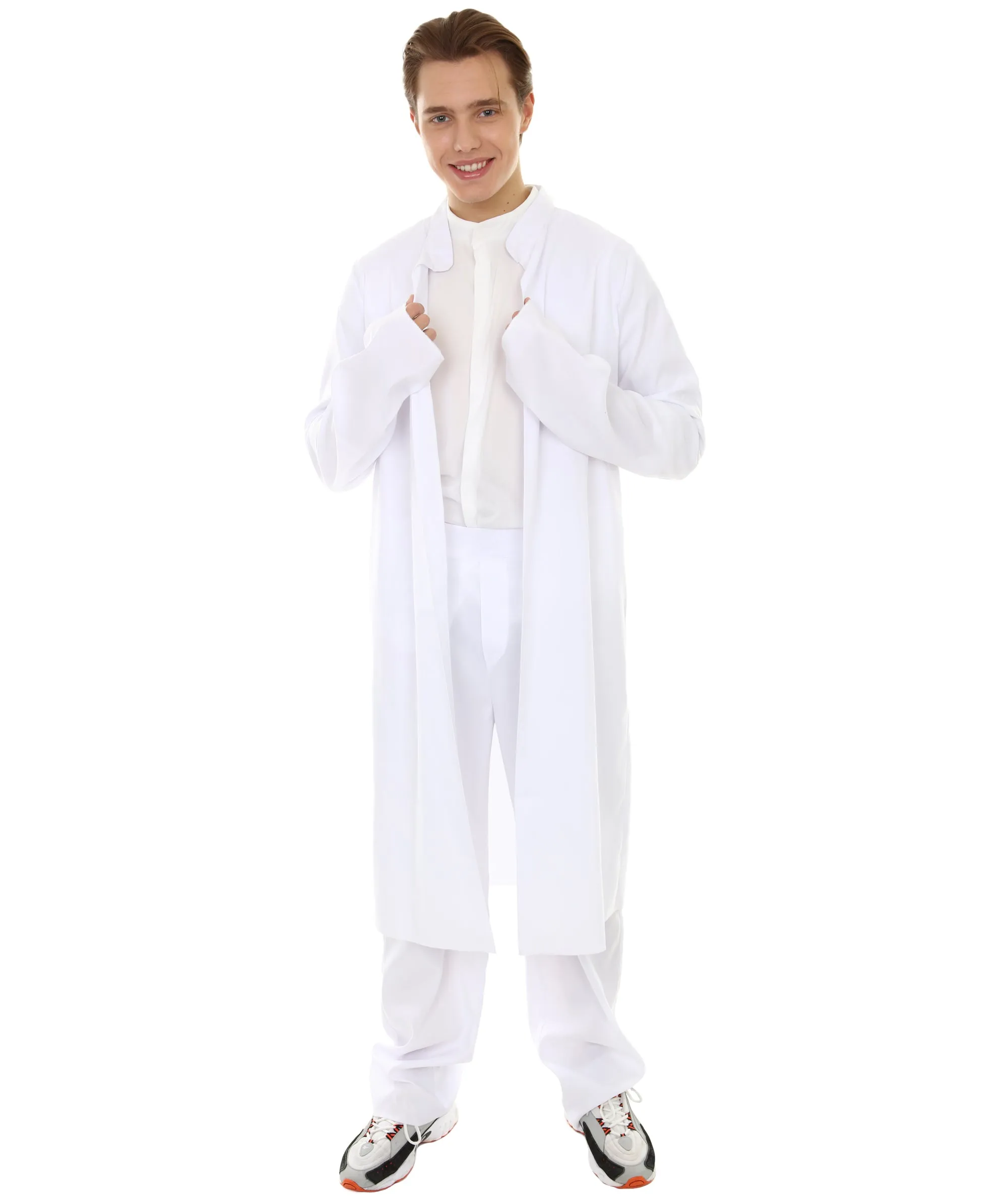 Adult Men's Chinese Traditional Martial Arts Kung Fu  Uniform Costume | White Cosplay Costume