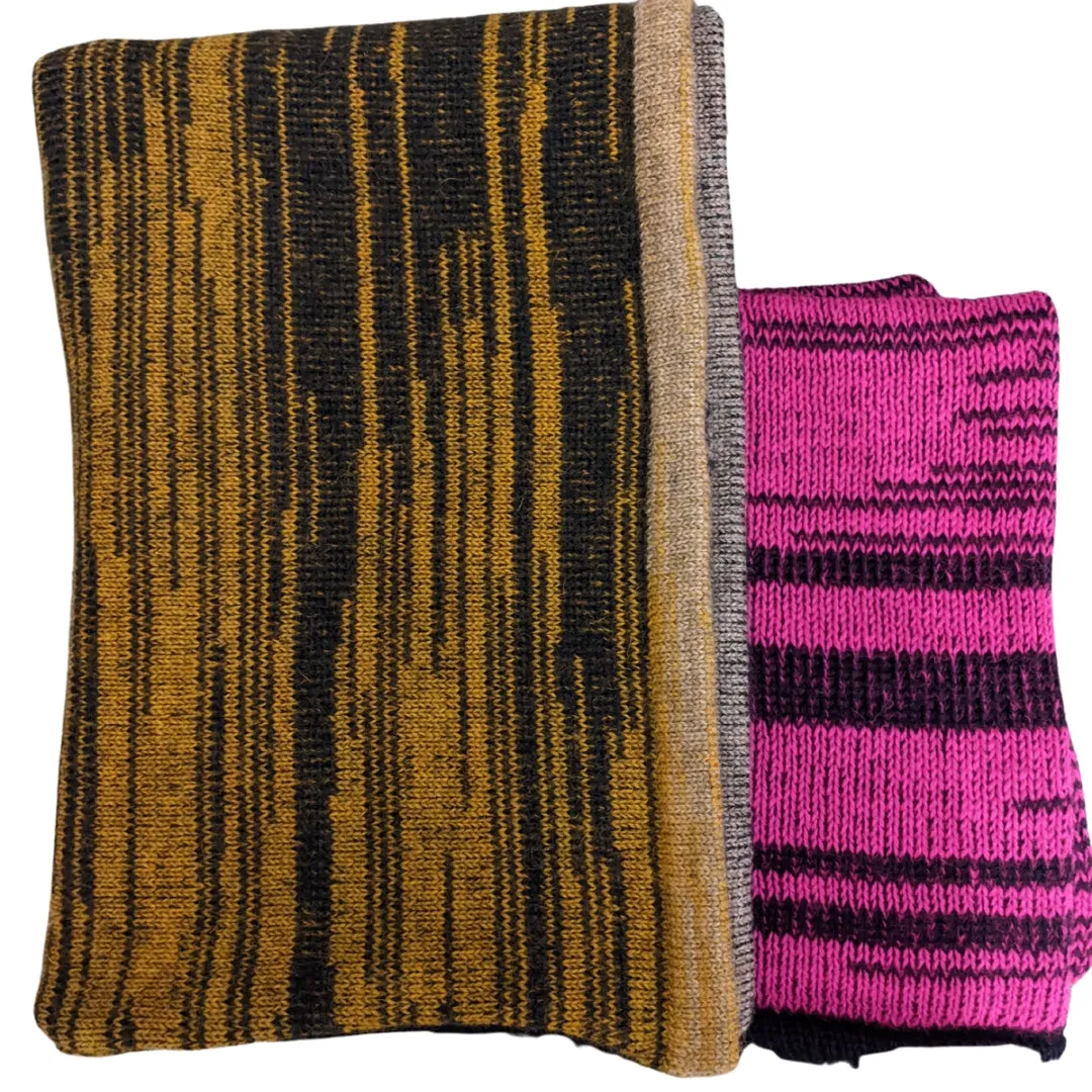 Adults Striped Poncho - British Wool (longer length)