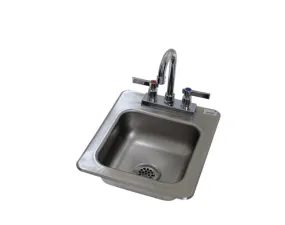 Advance Tabco One Tub Drop In Bar Hand Sick 9" x 9" x 5" with Gooseneck Faucet