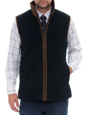 ALAN PAINE Aylsham Mens Fleece Gilet - Dark Navy