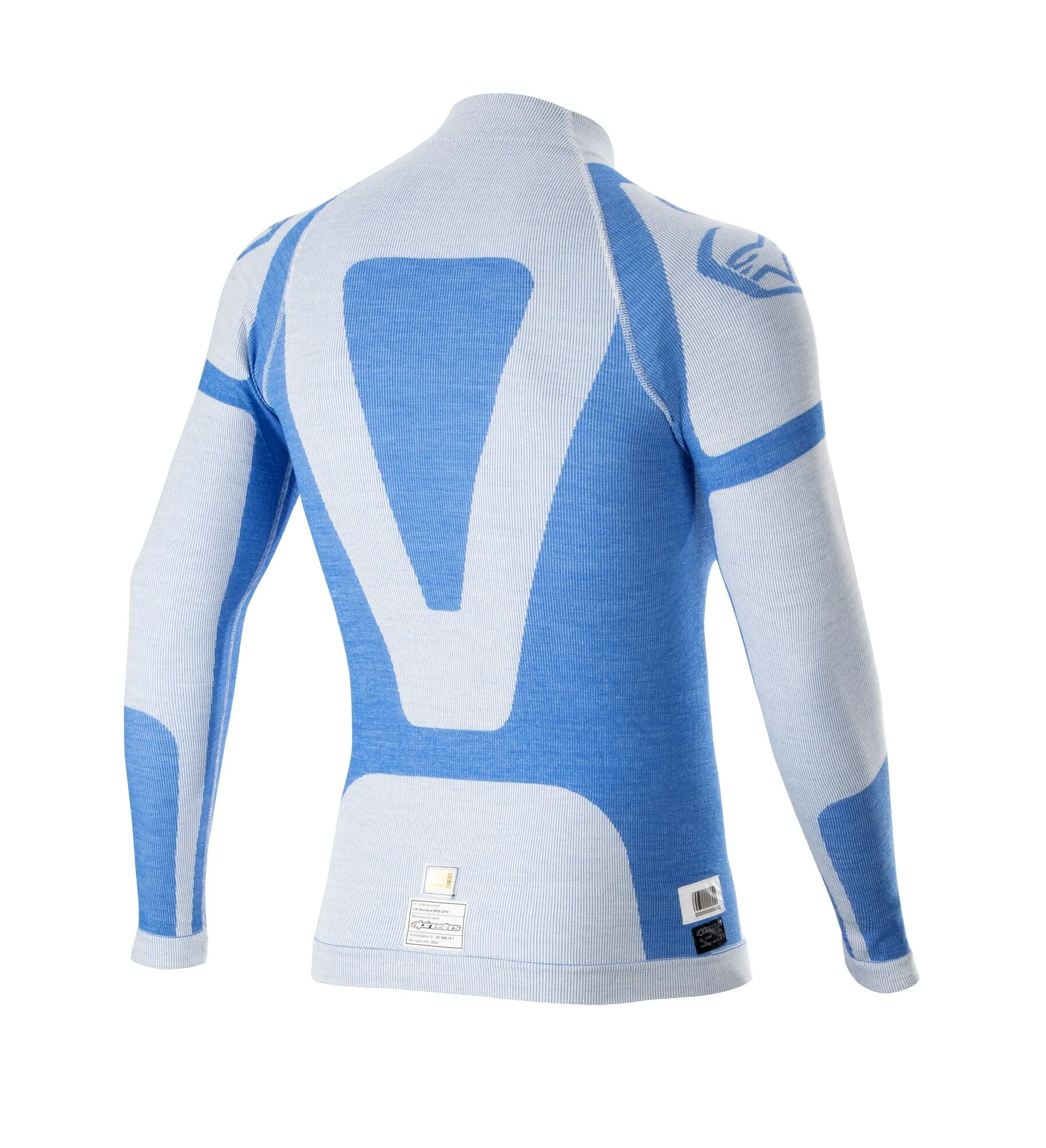 ALPINESTARS 4755020_27_XS/S ZX EVO v2 LS TOP underwear, FIA 8856-2018, white/blue, Size XS/S