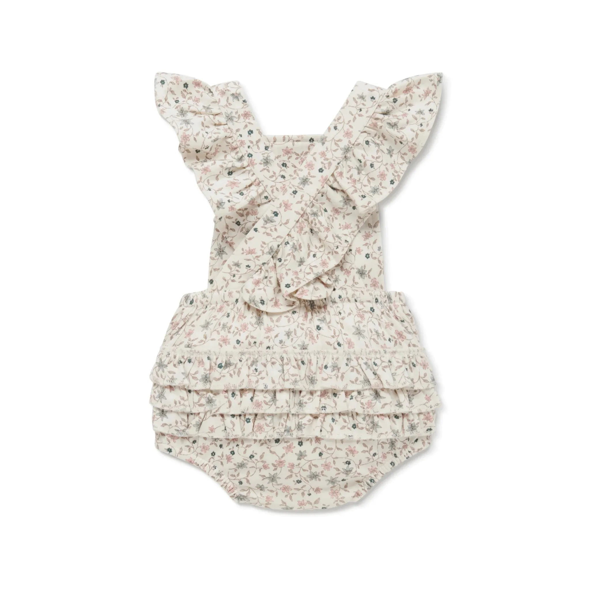 Aster and Oak Frill Playsuit - Winter Floral