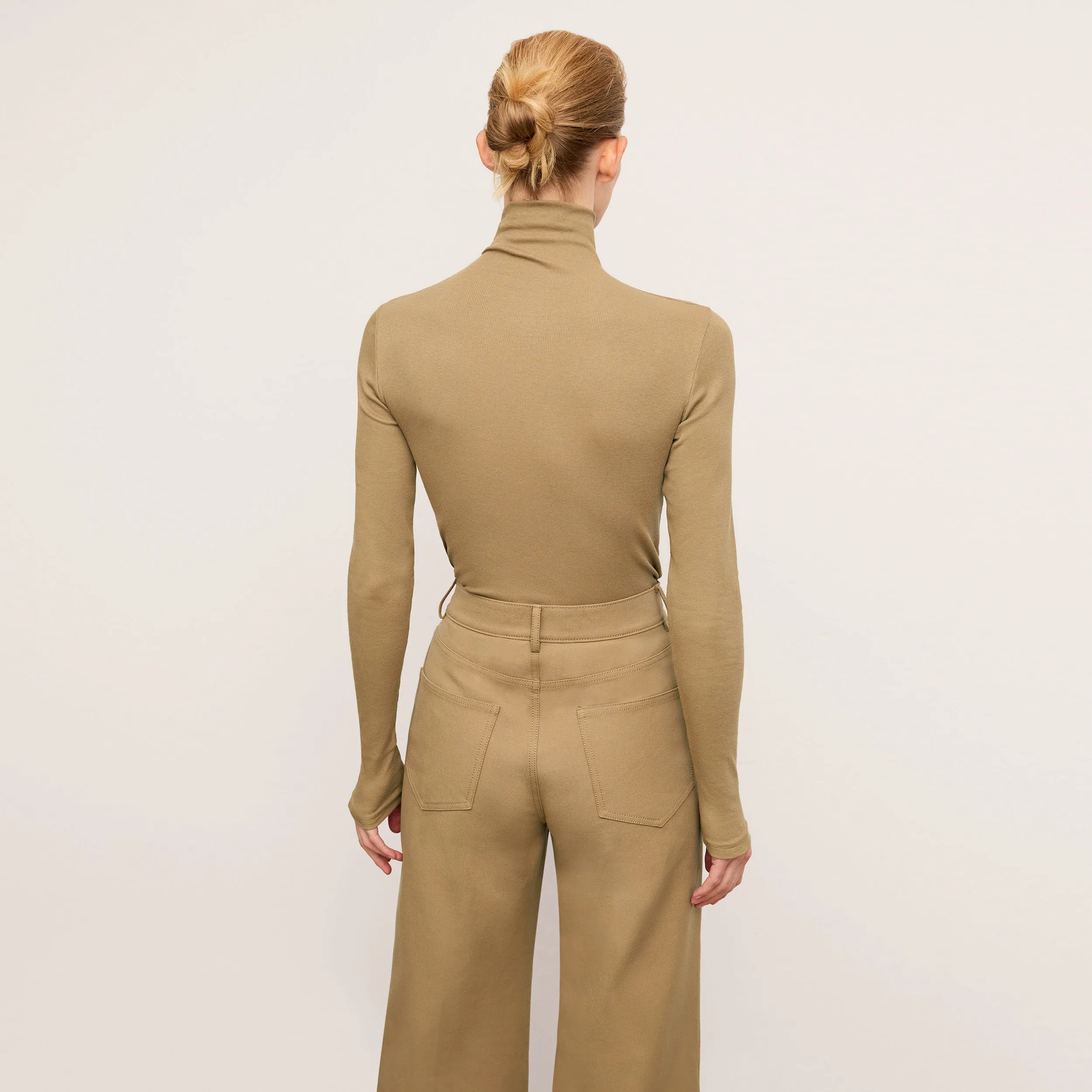 Axam Turtleneck - Organic Ribbed Pima Cotton :: Saddle