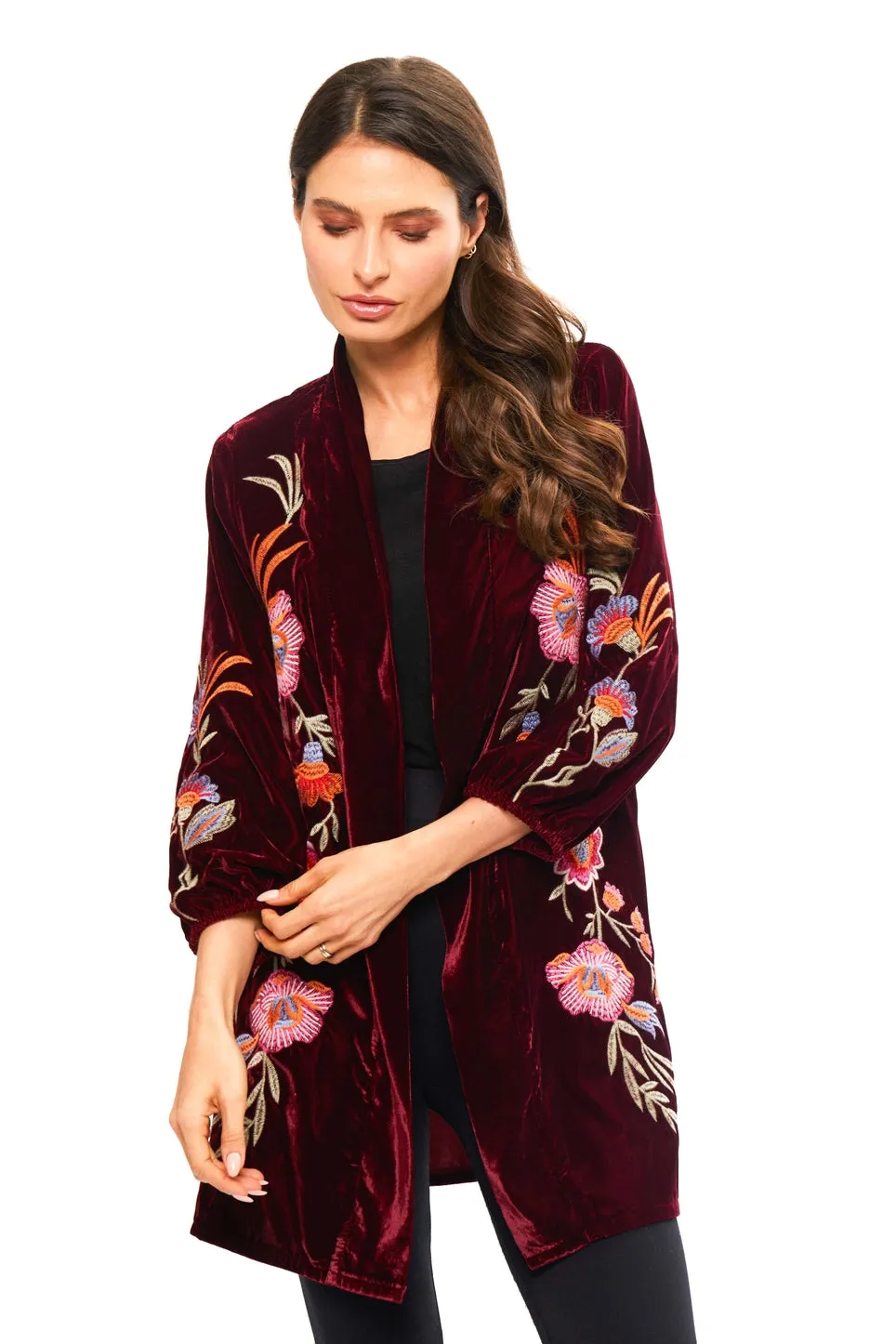 B213 - Embroidered Velvet Jacket