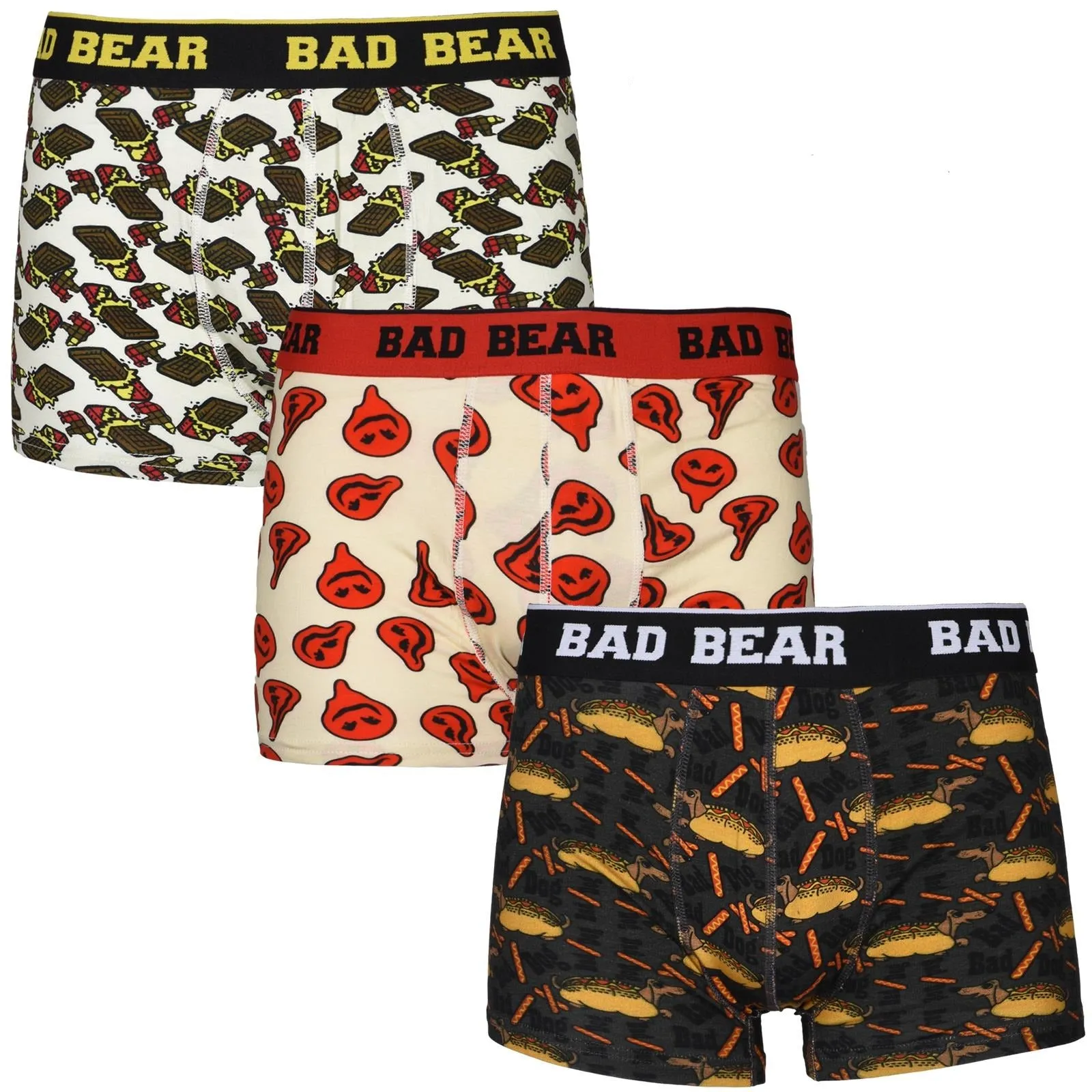 Bad Bear 3-Pack Kids Everyday Wear Cotton Boxers