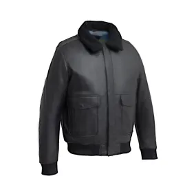 Baron Mens Bomber Leather Jacket