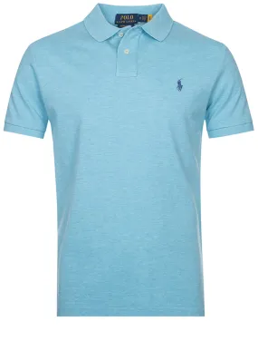 Basic Mesh Polo Shirt Blue