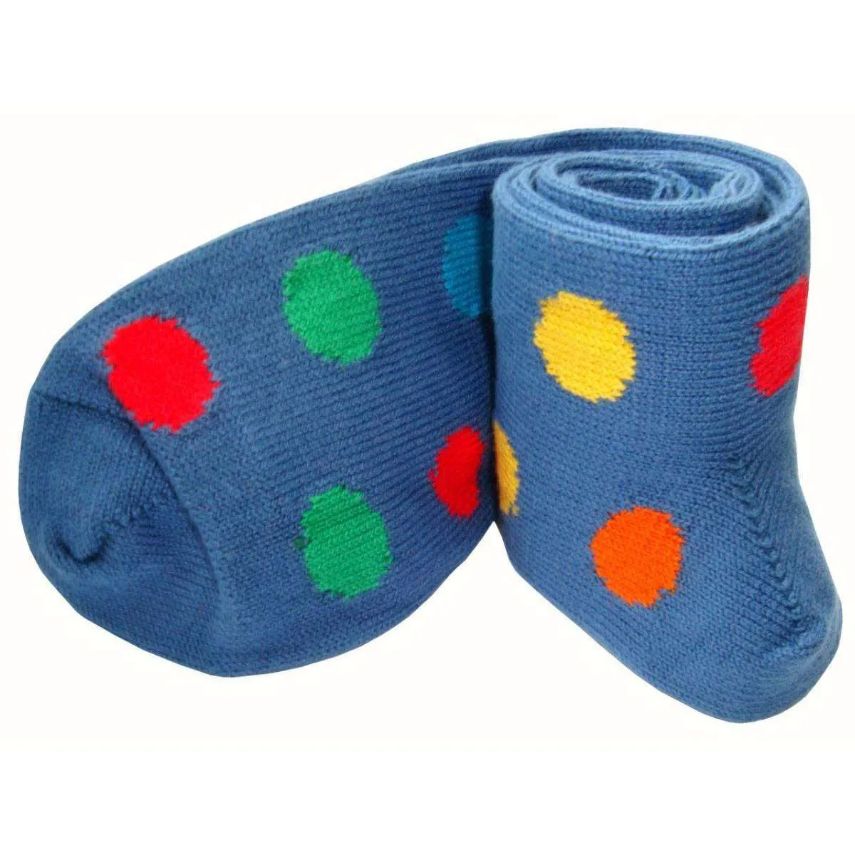 Bassin and Brown Spotted Midcalf Socks - Blue/Multi-colour