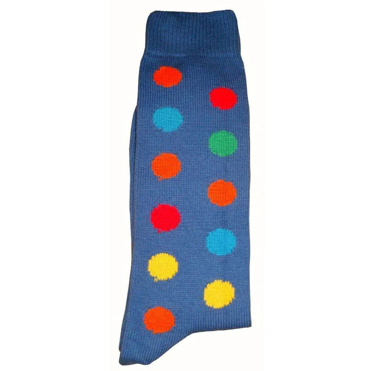 Bassin and Brown Spotted Midcalf Socks - Blue/Multi-colour