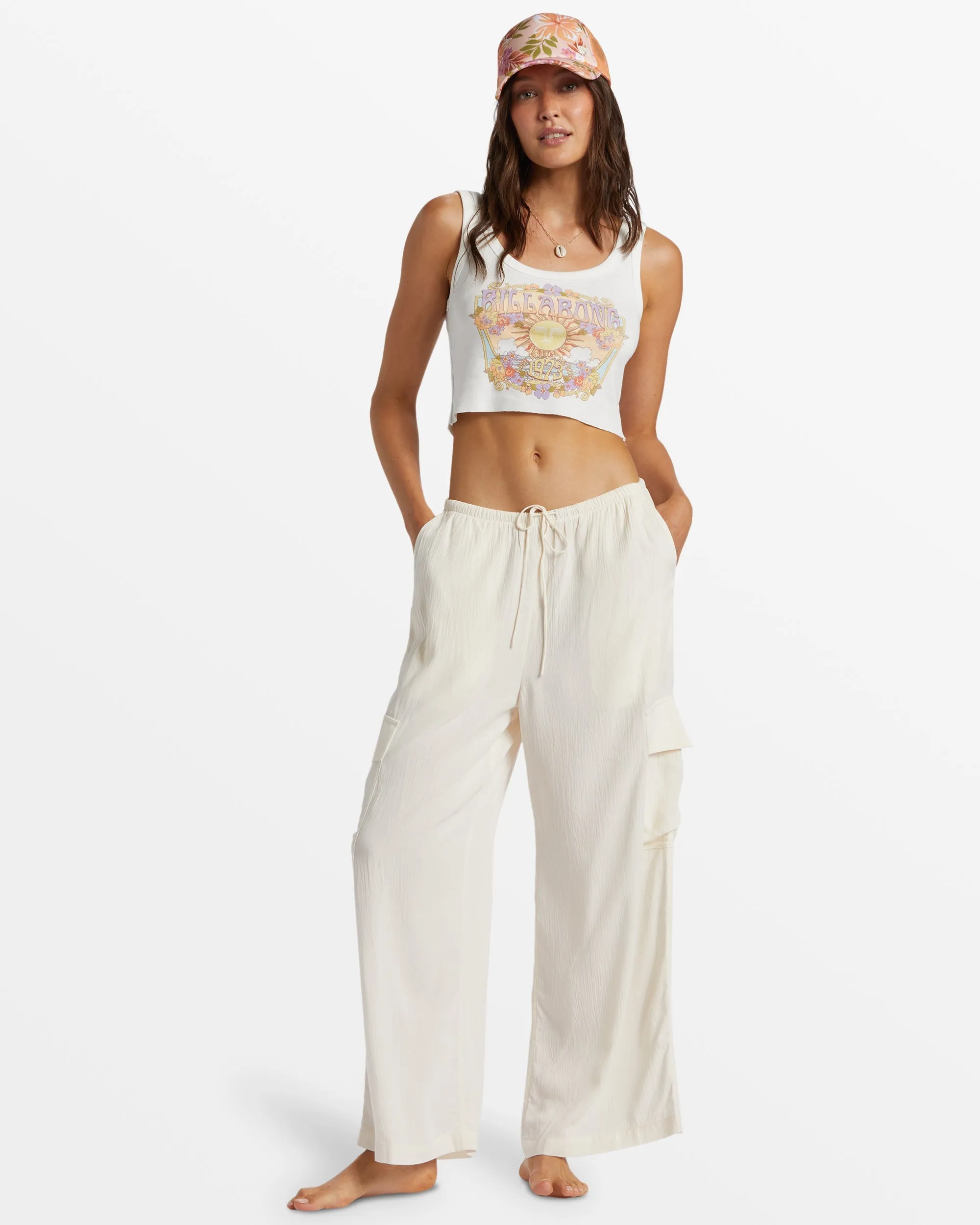 Beach Babe Cargo Pants - Salt Crystal