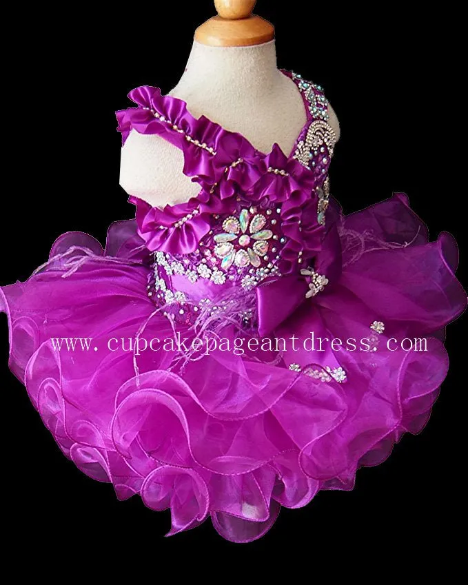 Beautiful National Glitz Beaded Bodice Baby Girls' Pageant Dress 0--5T