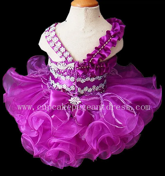 Beautiful National Glitz Beaded Bodice Baby Girls' Pageant Dress 0--5T