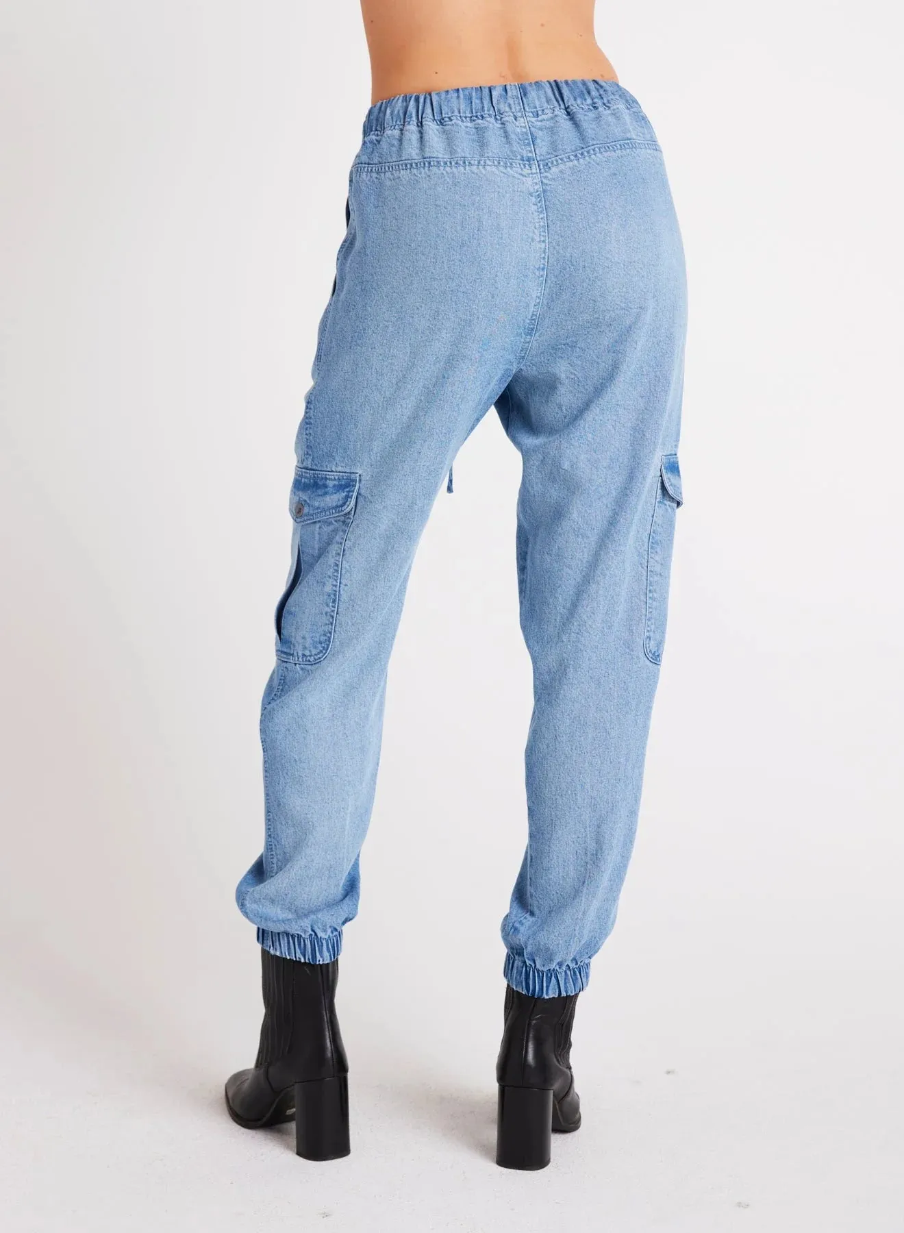 BEL Isla Pleated Denim Jogger