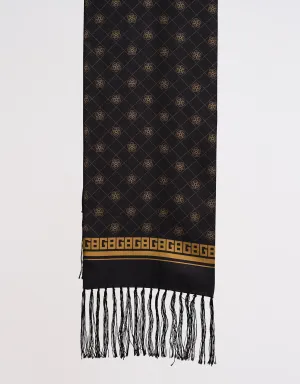 Black & Gold GB Logo Silk Scarf