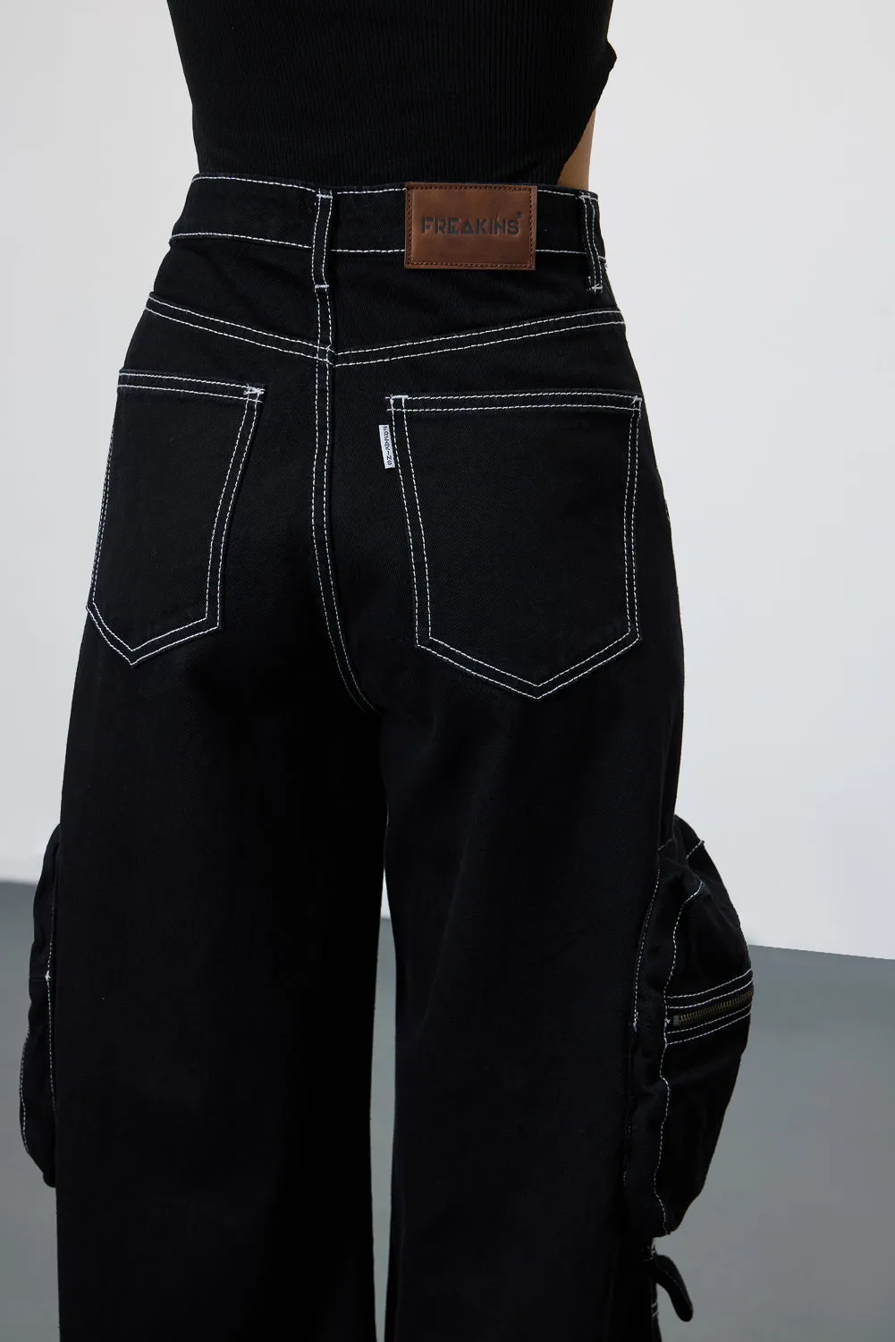 Black Trailblazer Cargo Jeans