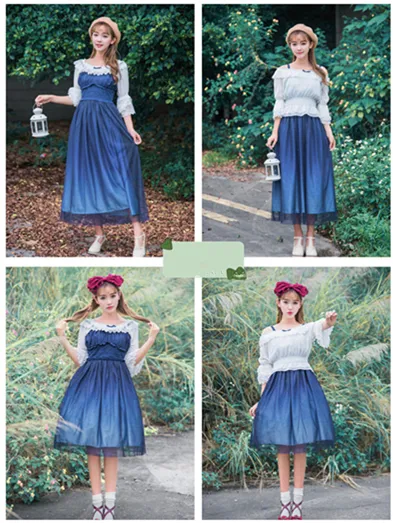 Blue Galaxy Gradient Dress AD0130