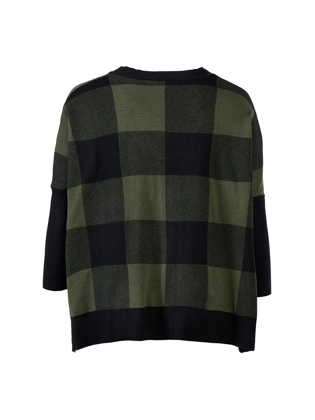 Buffalo Check Boxy Poncho