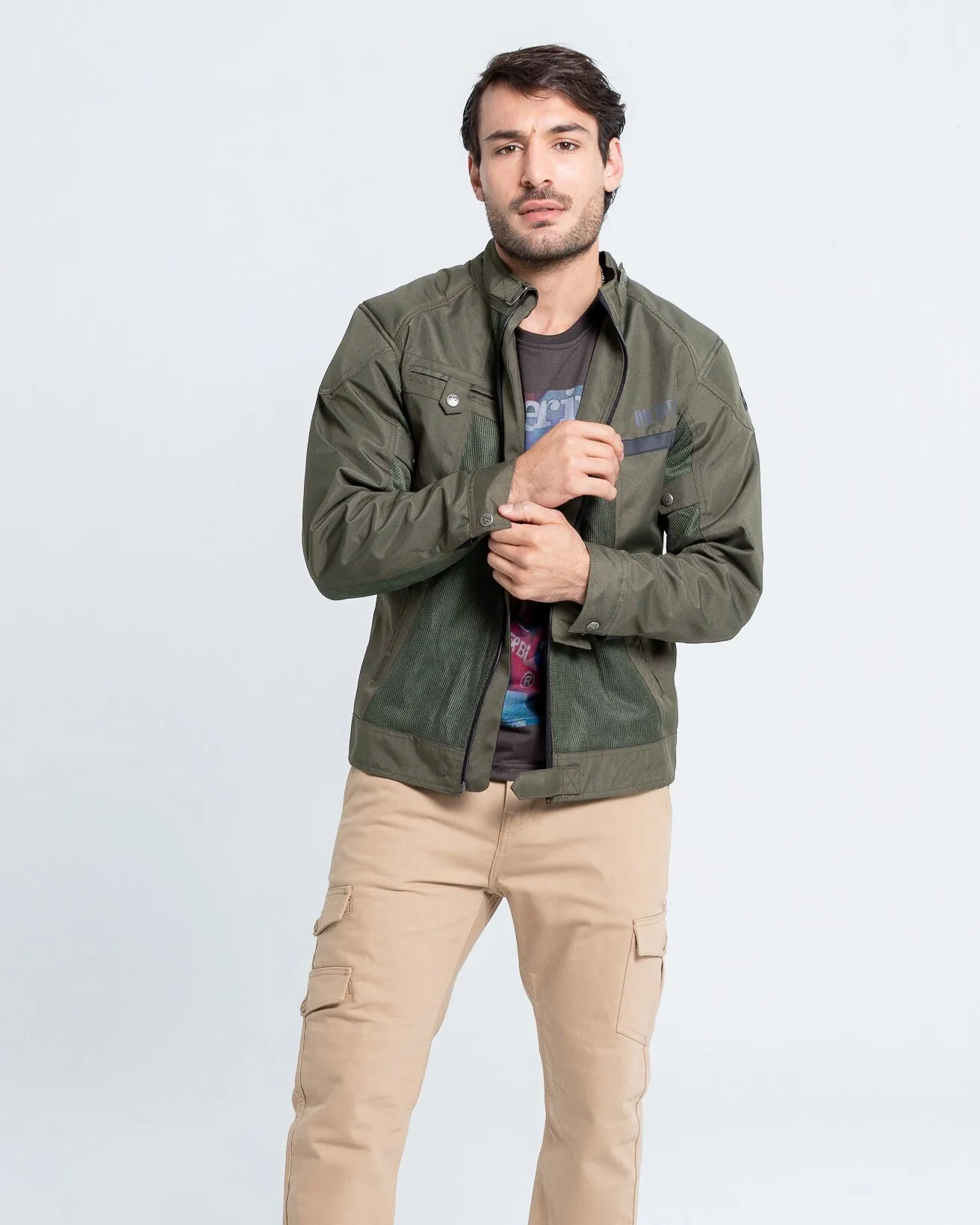 ByCity Summer Route Men's Motorcycle Jacket - Green