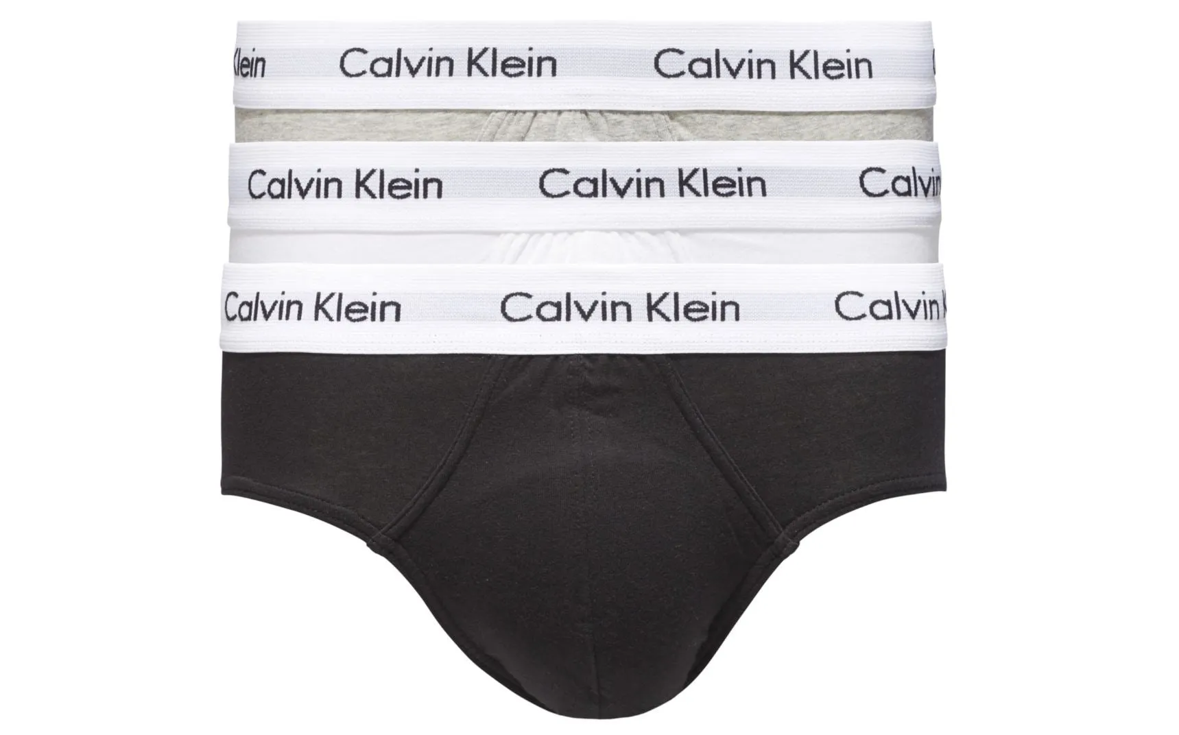 Calvin Klein Mens Cotton Stretch Hip Brief Pants (3-Pack)