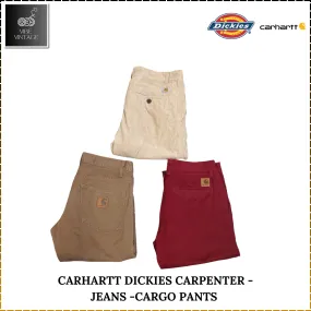 CARHARTT DICKIES CARPENTER - JEANS - CARGO PANTS - 11 PCS