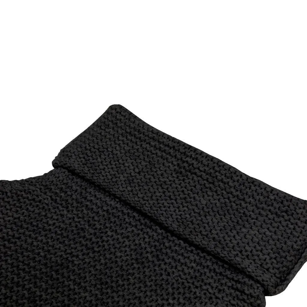 Carla Poncho Black Cashmere