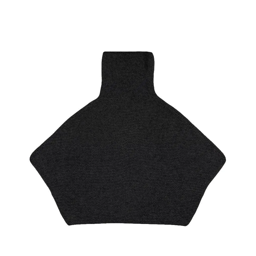 Carla Poncho Black Cashmere