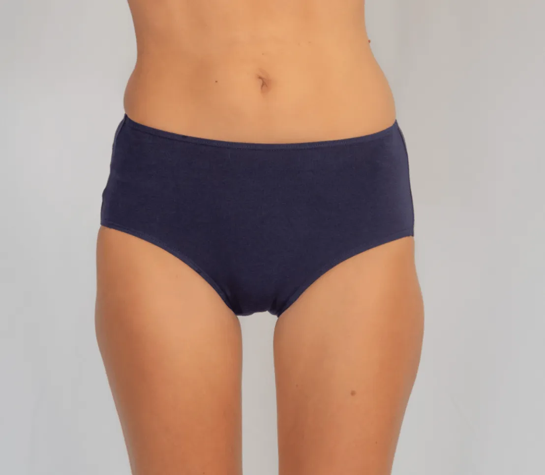 Carmel High Waist Brief - Single Pair Navy