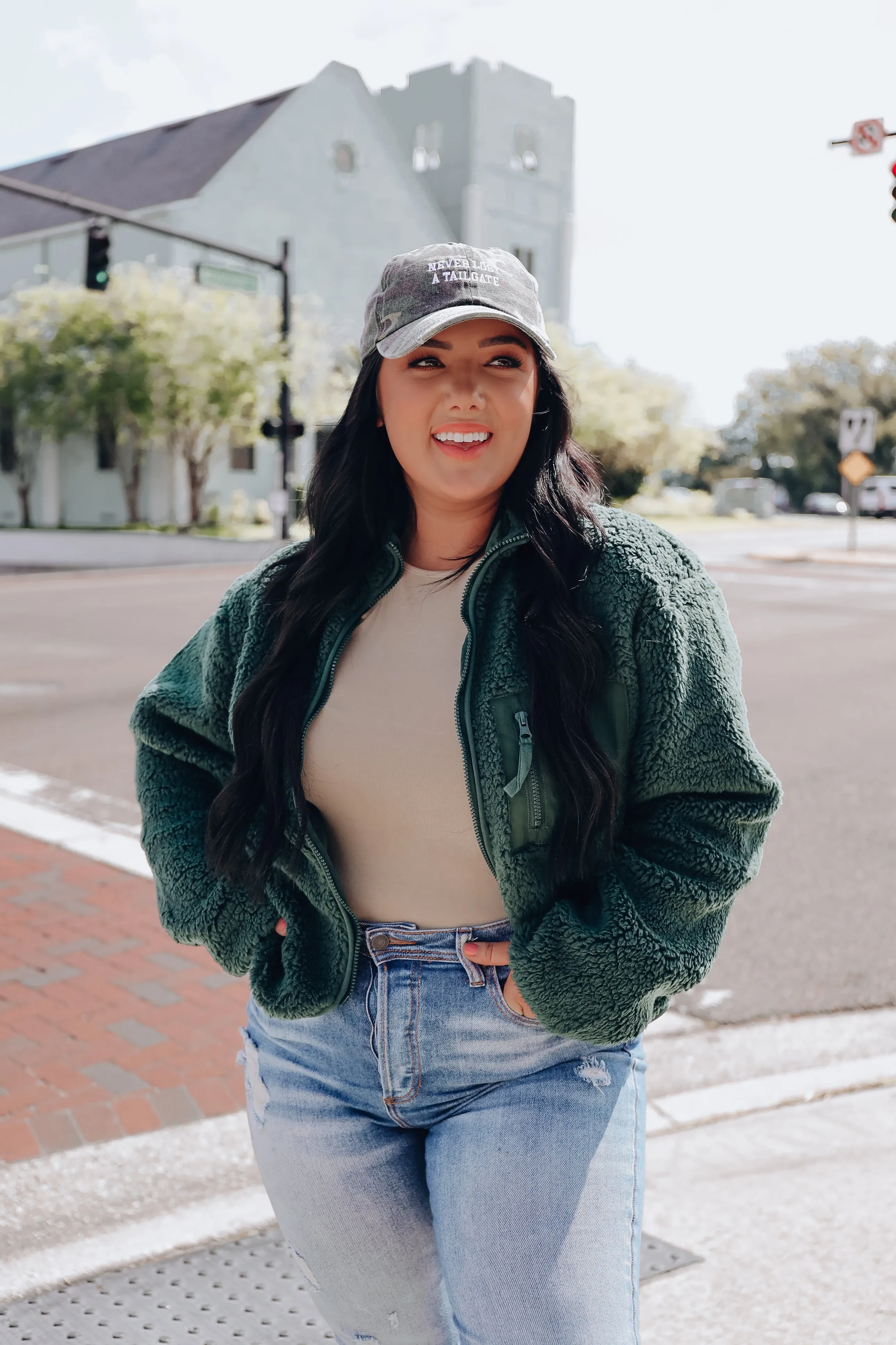 Carolina Cozy Sherpa Jacket - Green