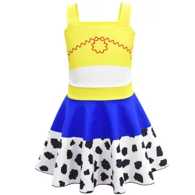 Children's Cartoon Printed Camisole Dress