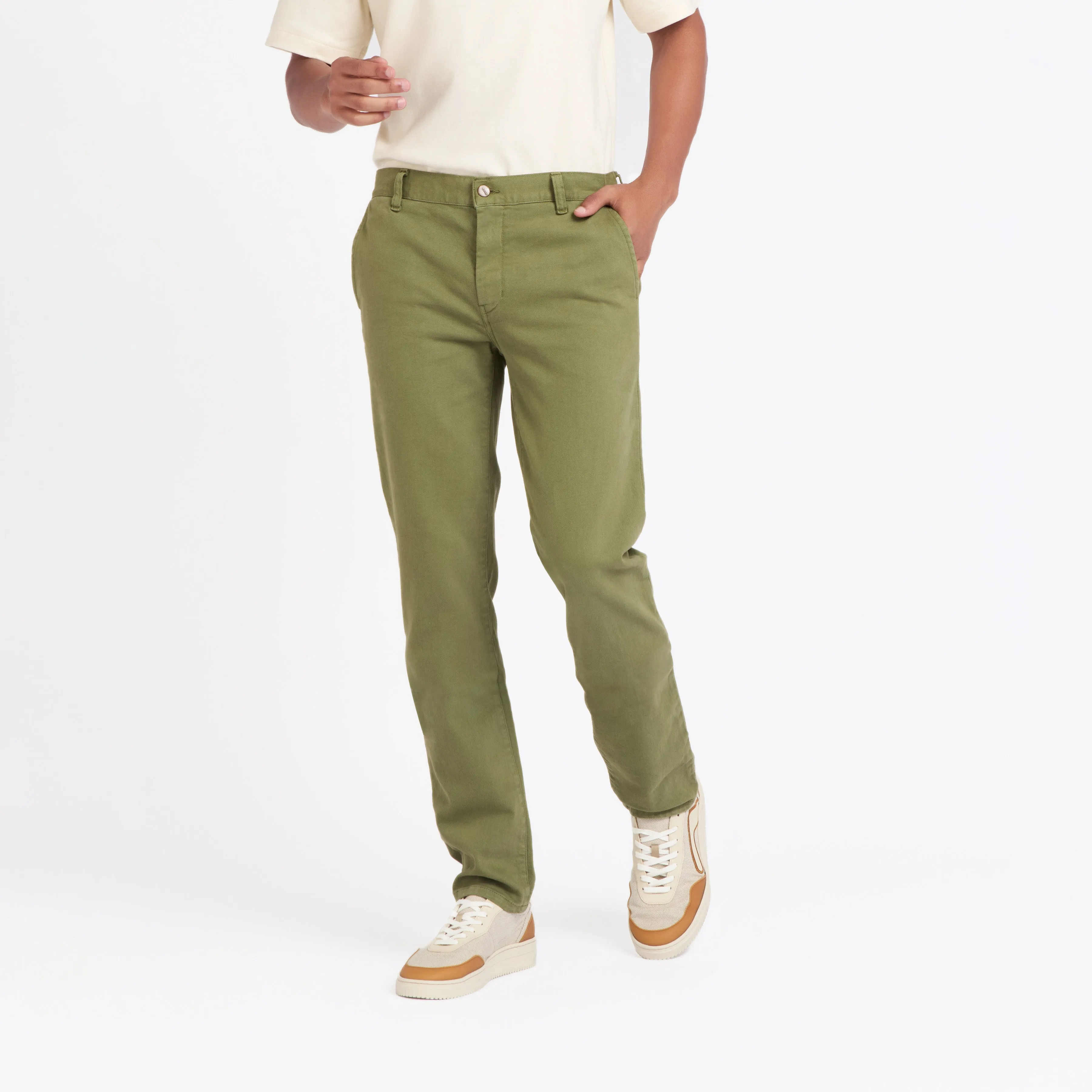 Chino homme ajusté Vert Kaki - Ernest