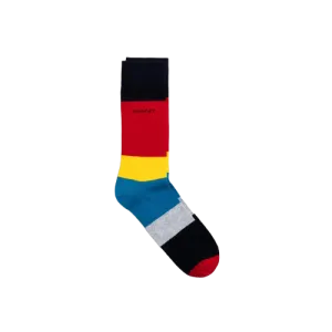 Colour Block Socks - Russett Orange | Plum Jam | Wine | Teal