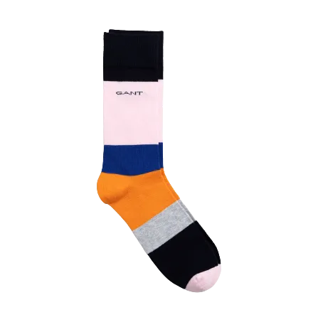 Colour Block Socks - Russett Orange | Plum Jam | Wine | Teal