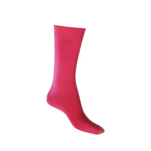 Cotton Crew Sock in  Fuchsia - Aussie Made