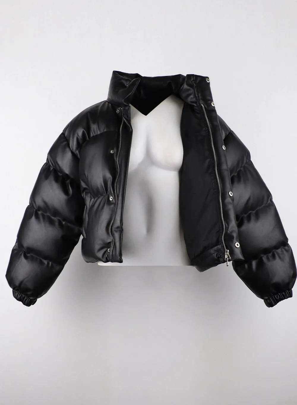 Crop Zip Up Puffer Jacket CD314