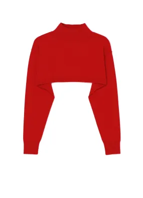 CROPPED RIB KNIT TURTLENECK