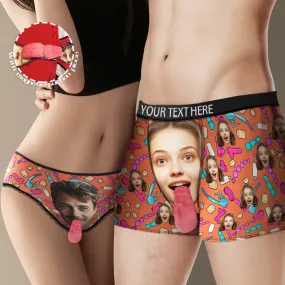 Custom Face Underwear Personalised Magnetic Tongue Underwear Valentine's Gifts for Lover