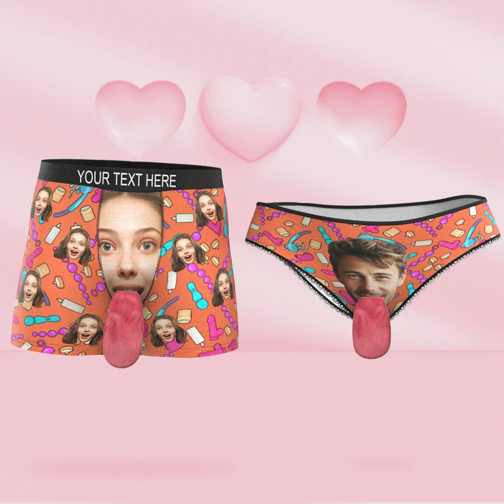 Custom Face Underwear Personalised Magnetic Tongue Underwear Valentine's Gifts for Lover